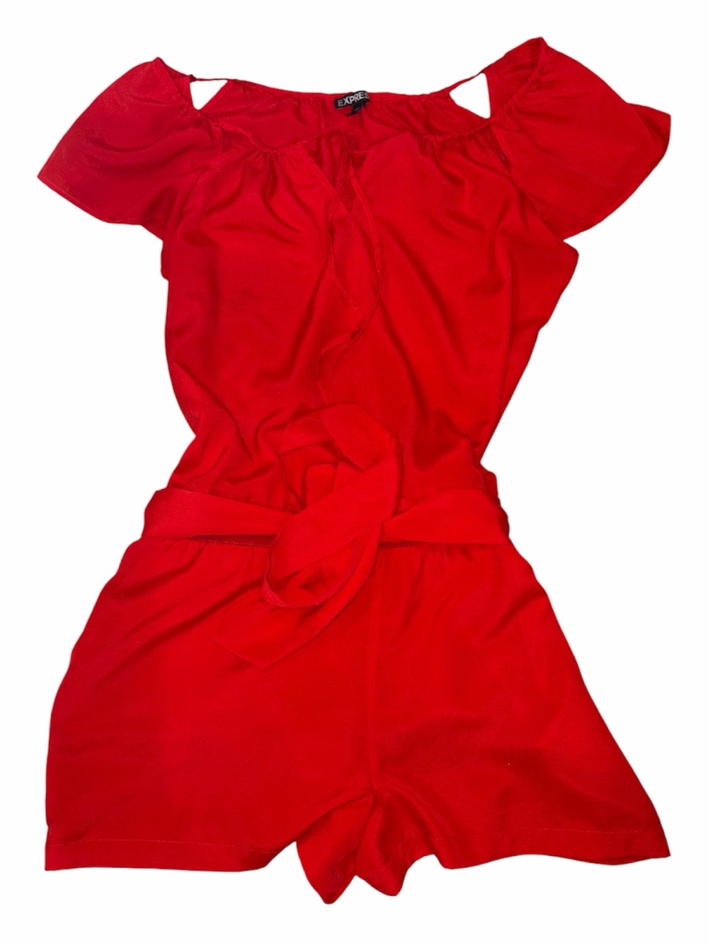 Express Red Belted Romper